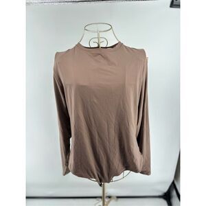 Skims Fits Everybody Long Sleeve Crew Neck Bodysuit Stretch Umber Size 4X NWT